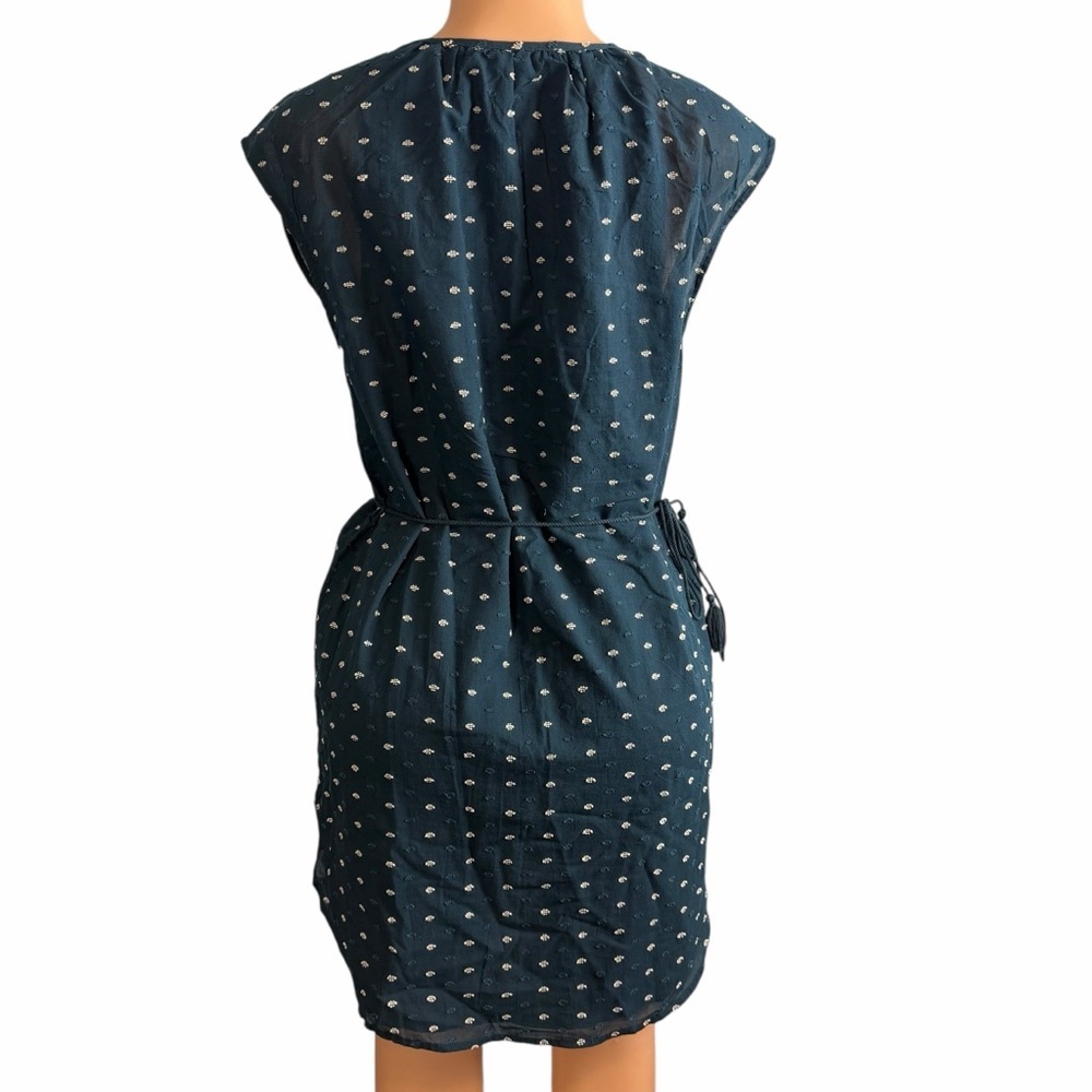 Loft Blue Sleeveless Tie-Waist Shirtdress - Picture 8 of 9